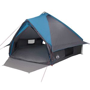 vidaXL Teepee &scaron;otor za 10 oseb 10 oseba Modra in siva