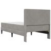 vidaXL Konstrukcija postelje z vzmetnico Svetlo siva 80 x 200 cm Žamet