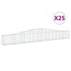 vidaXL Obokane gabion ko&scaron;are 25 kosi 400x30x40/60 cm pocinkano železo