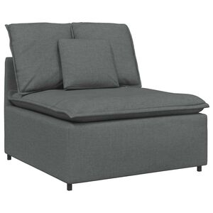 vidaXL Modularni kavč z blazinami temno siv 100 cm