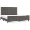 vidaXL Posteljni okvir brez vzmetnice temno siv 160x200 cm žamet