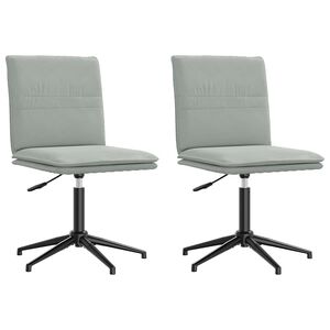 vidaXL Jedilni stoli 2 kosa svetlo siv žamet