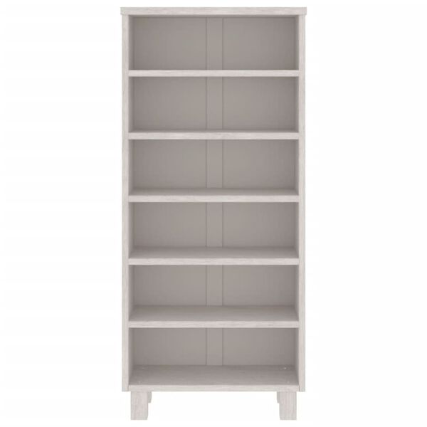 vidaXL Omarica za CD-je HAMAR bela 45x18x100 cm trdna borovina