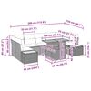 vidaXL Vrtna sedežna garnitura s shranjevanjem 8 pcs Bež Poly ratan