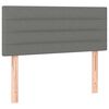vidaXL Box spring postelja z vzmetnico LED temno siva 120x190 cm blago