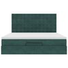 vidaXL Otomanski posteljni okvir z vzmetnicami zelen 180x200cm žamet