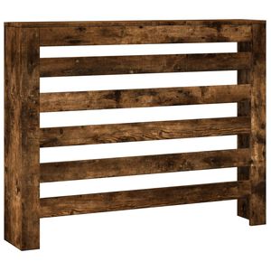 vidaXL Pokrov za radiator dimljen hrast 104x20x82 cm inženirski les