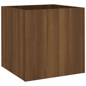 vidaXL Cvetlično korito rjav hrast 40x40x40 cm inženirski les