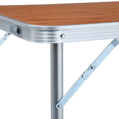 vidaXL Zložljiva miza za kampiranje iz aluminija 120x60 cm