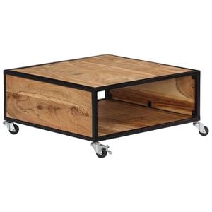 vidaXL Klubska mizica 70x70x32 cm trden akacijev les