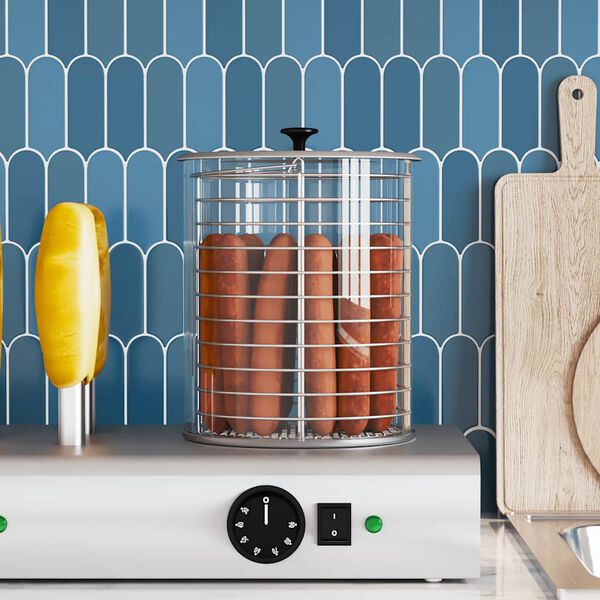 vidaXL Stekleni valj za grelec hot dogov 200x240 mm