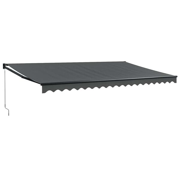 vidaXL Zložljiva tenda antracitna 5x3 m blago in aluminij
