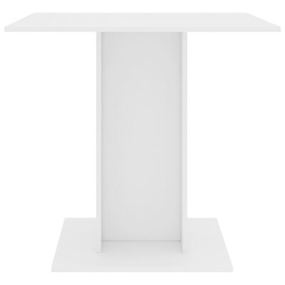 vidaXL Jedilna miza bela 80x80x75 cm iverna plošča