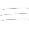 vidaXL Nosilec tarpa za prikolice 3 kos Srebrna 102-155 cm Aluminij