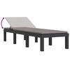 vidaXL Ležalnik z blazinami antraciten PP