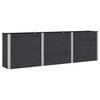 vidaXL Vrtna visoka greda Črna 300 x 50 x 91 cm WPC in aluminij