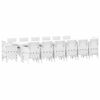 vidaXL Komplet za jedilnico v vrtu 15 pcs Bela Polt rattan