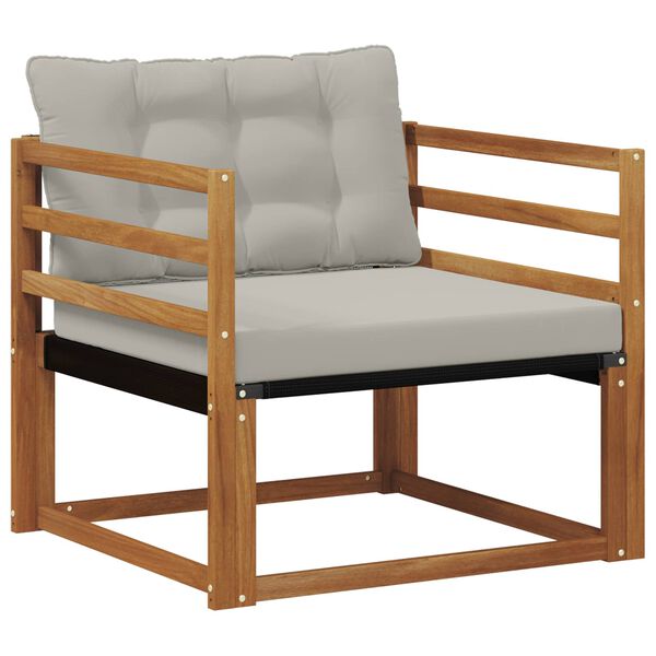 vidaXL Zunanja garnitura za sedenje Masivno akacijevo les in Textilene