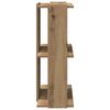 vidaXL Knjižna omara 3-nadstropna artisan hrast 60x30x80 cm inž. les