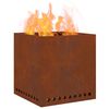vidaXL Peč za ogenj brez dima Rjava 48 x 48 x 50 cm