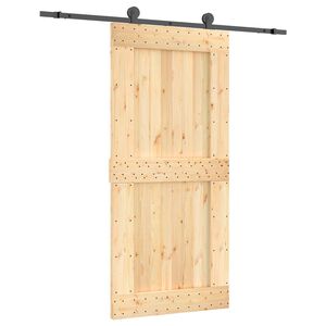 vidaXL Drsna vrata 95 x 210 cm Masiven borov les (neobdelan)