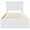 vidaXL Konstrukcija postelje Bela 100 x 200 cm Masivno borovo les