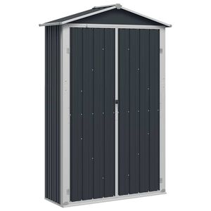 vidaXL Vrtna lopa antracitna 116x45x175 cm pocinkano jeklo
