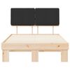 vidaXL Posteljni okvir z oblazinjenim vzglavjem Črna 120 x 200 cm