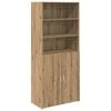 vidaXL Visok predalnik Umetni hrast 80 x 42,5 x 185 cm Inženirski les