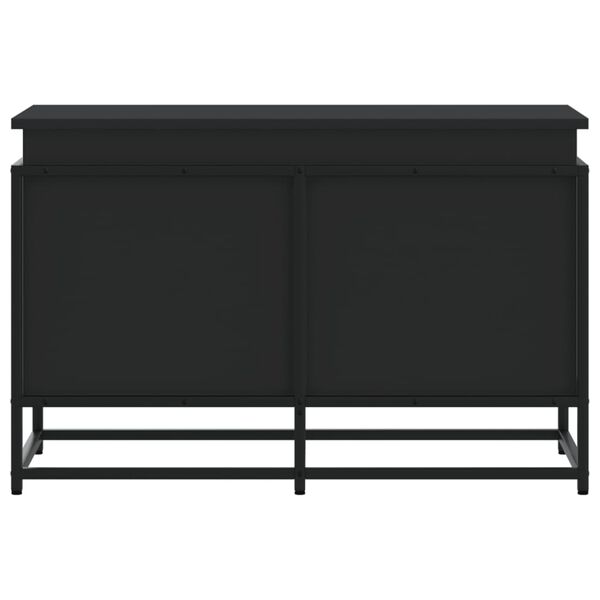 vidaXL &Scaron;katla s pokrovom črna 80x40x51,5 cm inženirski les