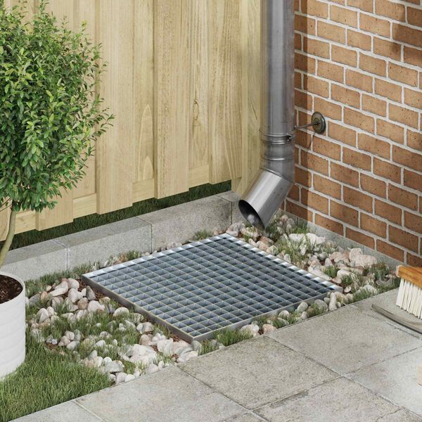 vidaXL Re&scaron;etka srebrna 50 x 50 x 2 cm Jeklo vroče pocinkano