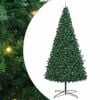 vidaXL Božično drevo z dekorativnimi lučmi Zelena 400 cm PVC