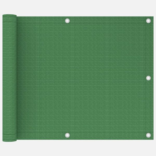 vidaXL Balkonsko platno svetlo zeleno 75x600 cm HDPE