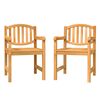 vidaXL Vrtni stoli 2 kosa 58x59x88 cm trdna tikovina