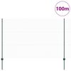 vidaXL Ograja s stebrom Zelena 1,5 x 100 m Jeklo in PVC