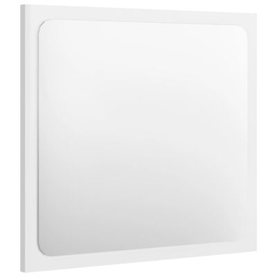 vidaXL Kopalniško ogledalo visok sijaj belo 40x1,5x37 cm iverna pl.