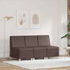 vidaXL Modularna sofa enota brez naslonov 3 pcs Rjava 55 x 74 x 82 cm