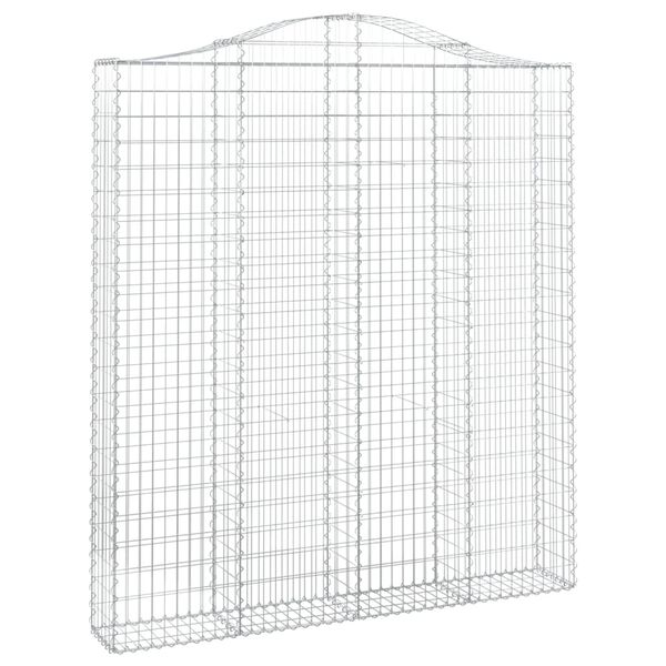 vidaXL Obokane gabion ko&scaron;are 8 kos 200x30x220/240 cm pocinkano železo