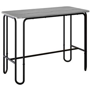 vidaXL Jedilna miza 100 x 50 x 75 cm Inženirski les Siva Sonoma