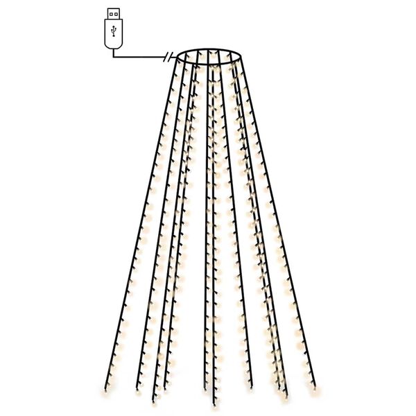 vidaXL Lučke za novoletno jelko 150 LED lučk 150 cm