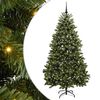 vidaXL Umestno božično drevo 210 cm 300 LED Toplo bela PVC in jeklo