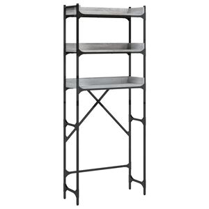 vidaXL Polica za pralni stroj siva sonoma 67x25x163 cm inženirski les