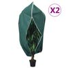 vidaXL Koprena za rastline iz flisa z zadrgo 2 kosa 70 g/m&sup2; 3,93x3 m