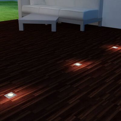 vidaXL Zunanje LED talne svetilke 3 kosi kvadratne