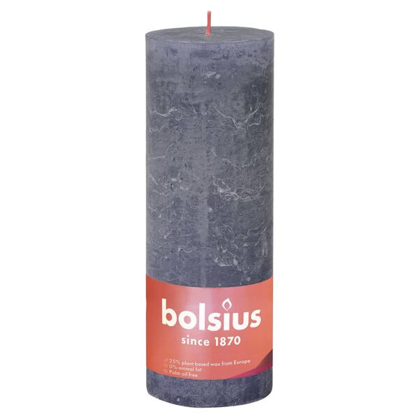 Bolsius Rustikalne stebričaste sveče Shine 4 kosov 190x68 mm