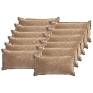 vidaXL Prevleka za blazino 12 kos HOUTEN Rjava 40 x 80 cm