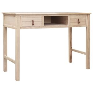 vidaXL Pisalna miza naravna 110x45x76 cm les