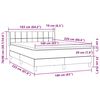 vidaXL Box spring postelja z vzmetnico roza 160x220 cm žamet