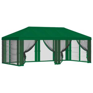 vidaXL Pokrov za gazebo s stranskimi stenami Zelena 600,5 x 300,5 cm