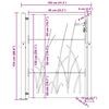 vidaXL Vrtna vrata 100x150 cm kortensko jeklo z vzorcem trave